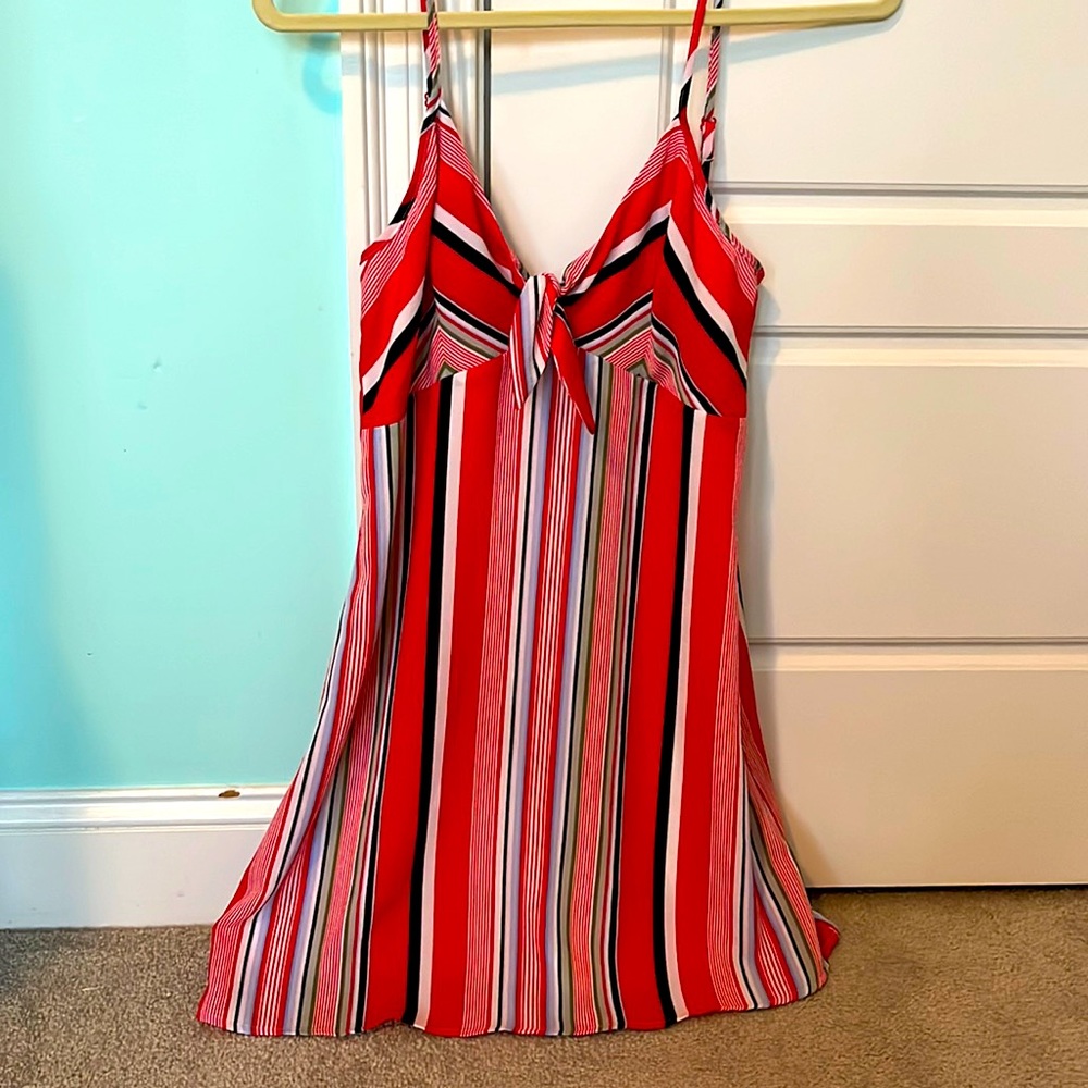 striped / chevron mini dress